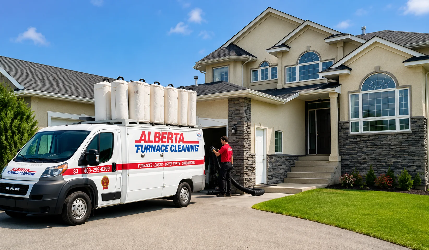 Furnace and duct cleaning technicians